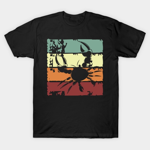 Crabs Retro Vintage Ocean King Marine T-Shirt by DesignatedDesigner